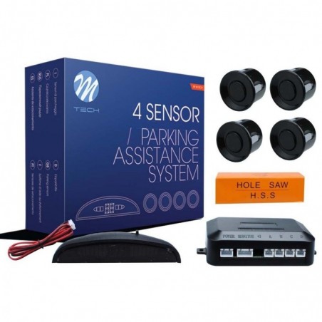 Asistencia Aparcamiento M-Tech Display  4 sensores 21.5 mm negro