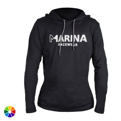 Camiseta Mujer Manga Larga Capucha Marina Racewear