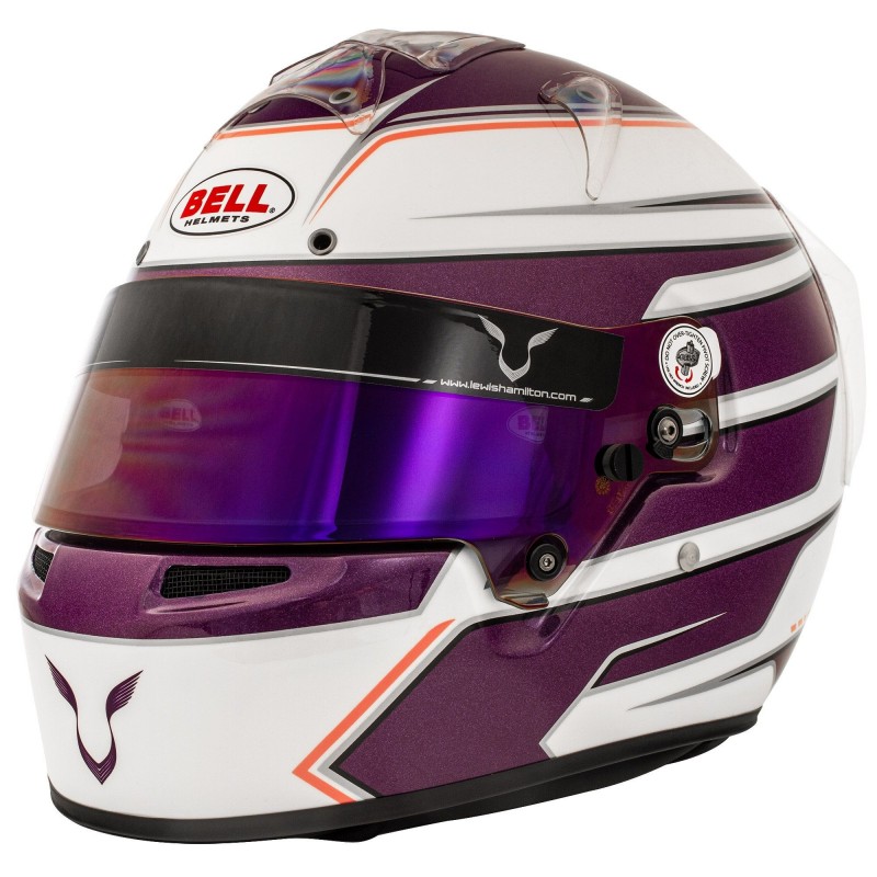Bell KC7-CMR Lewis Hamilton Karting Blanco/Morado Casco CMR2016
