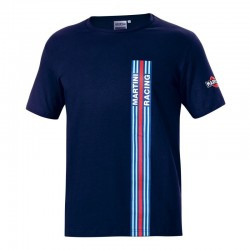 Camiseta Sparco Big Stripes Martini Racing - Azul