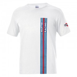 Camiseta Sparco Big Stripes Martini Racing - Blanco