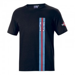 Camiseta Sparco Big Stripes Martini Racing - Negro