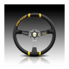 Momo Drifting 2022 Cuero Negro/Amarillo Antracita Volante 350 mm