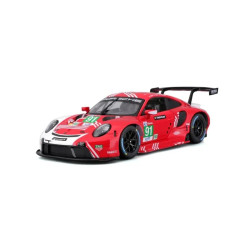 Porsche 911 RSR Nº91 2020 Bruni/Lietz/Makowiecki 24h LeMans Blanco/Rojo 1:24 Bburago