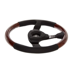Momo Dark Fighter Volante Madera y Piel 350 mm
