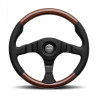 Momo Dark Fighter Volante Madera y Piel 350 mm