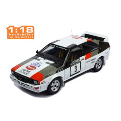 Audi quattro N°3 H. Mikkola (1982) - Ixo Miniatura 1/18