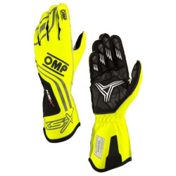 OMP KS-X FIA Guantes Kart Amarillo/Negro