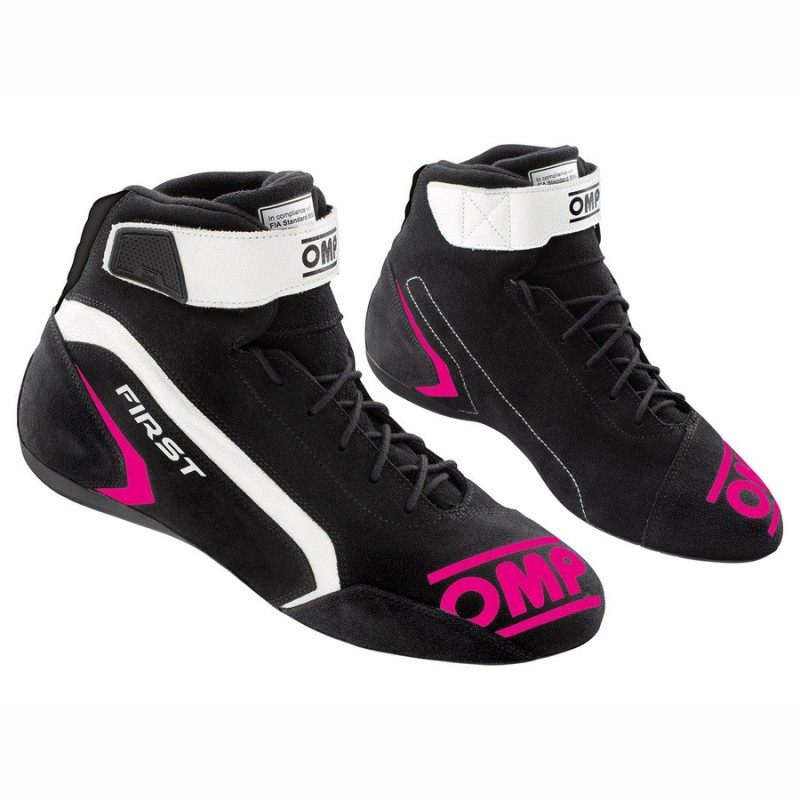 OMP First Race MY2021 Botines FIA Negro/Blanco/Fucsia