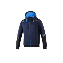 Sudadera Sparco Cremallera y Capucha TW Azul oscuro/Azul claro