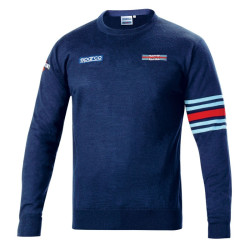 Sudadera Sparco Algodón Martini-Racing Cuello Redondo Azul